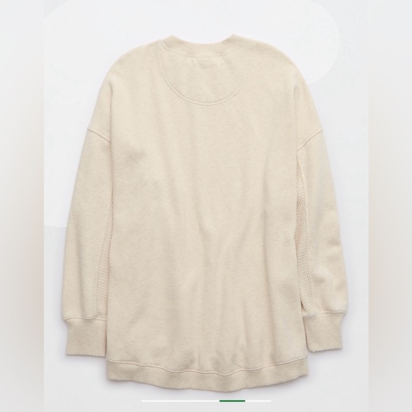 Aerie Women’s Oversized Getaway Sweatshirt Color Heather Frost Size M - Picture 4 of 6